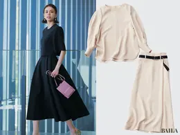 【30代のイマドキ登壇服】オルほか上品スカートセットアップがフェミニン派におすすめ
