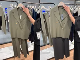 プラステ「レーヨンブレンドテーラードニットベスト」