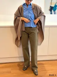 「ポンチョ」「オックスフォードシャツ」「ストレートジーンズ」Mサイズ　162cm ユニクロ　JW ANDERSON