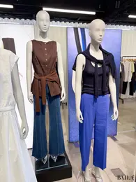 リネンブラウス、パンツ