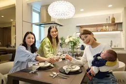 クレストプライムシティ南砂　モデルルーム　ダイニング　女子会風