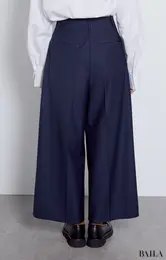 クロップドワイドパンツ　バック