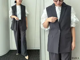 ブラウスに合わせるだけで卒入園式もいけるキレイめセットアップに