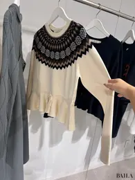 身長162cm GU rokh 2025 aw  Mサイズ 「ペプラムニットプルオーバー by rokh +X」ナチュラル