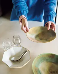 長谷川あかりさんの家　お皿　グラス　食器