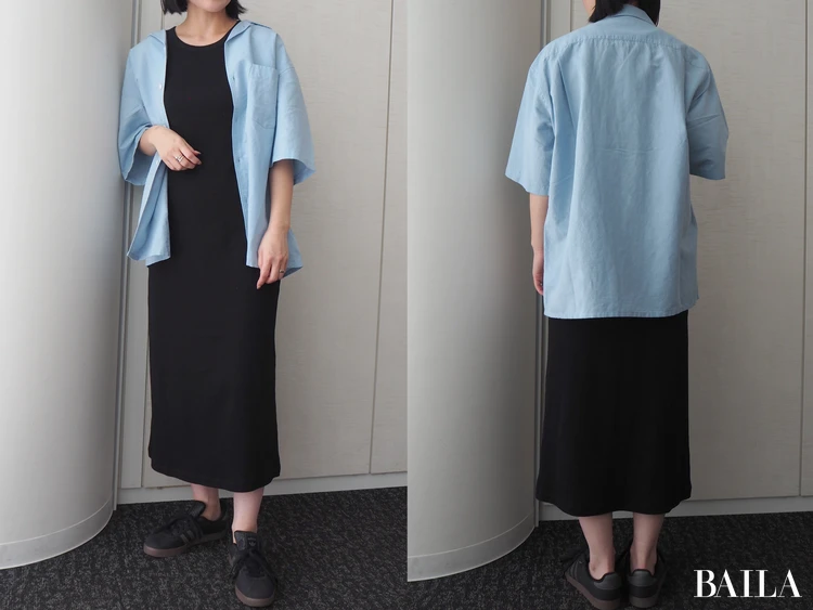 タイトなワンピースに羽織れば、体型カバーにもなる!