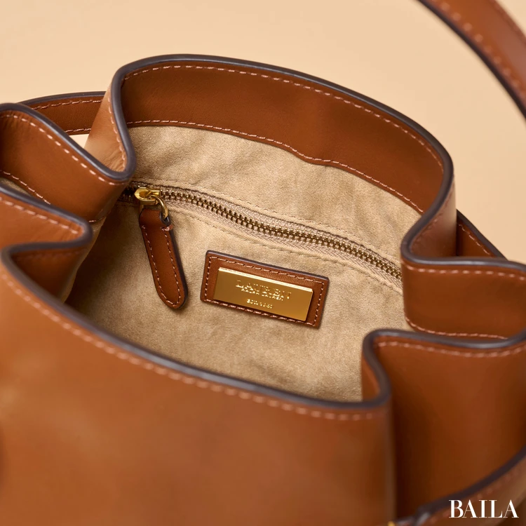 ローレン ラルフローレン　レザー ミディアム Blaike バケット バッグ　内側