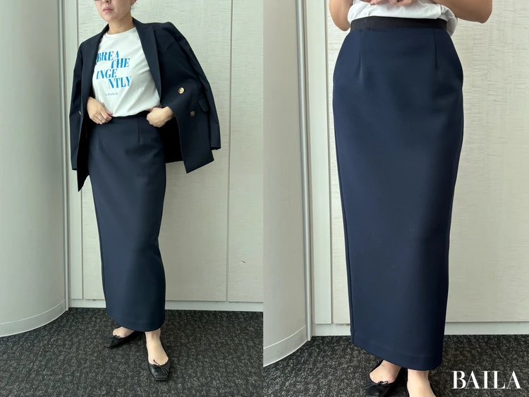 Tシャツを合わせれば抜け感が出てこなれた印象に