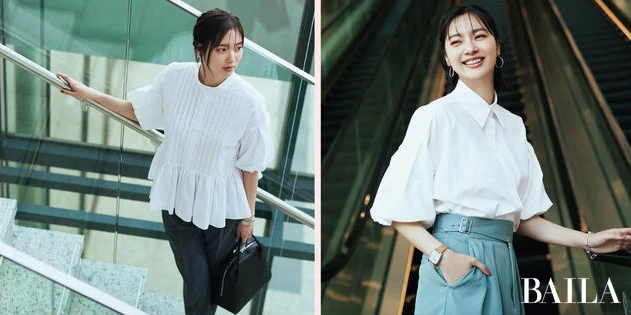 メリハリが生まれる「袖コンシャス」&「ペプラム」トップス