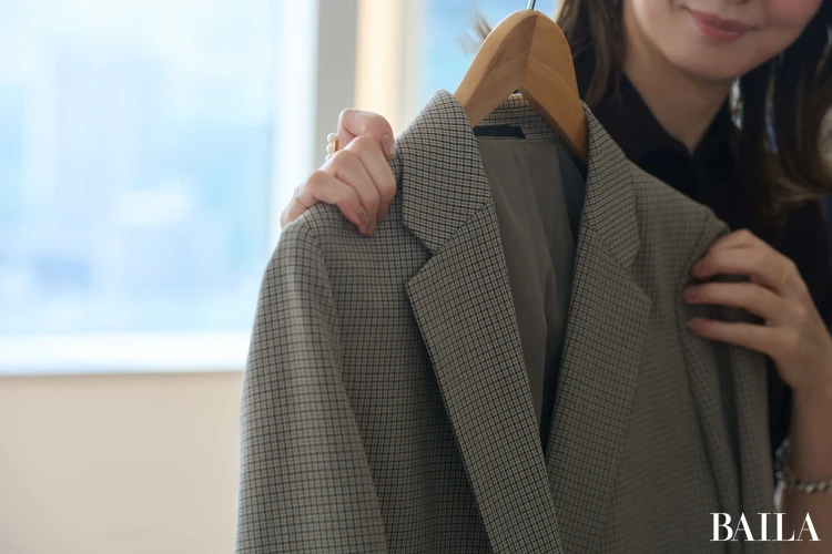 ユニクロの秋新作ダブルジャケットの寄り