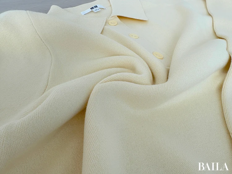 質感：やわらかく、素肌にも優しいコットン100%の清涼感