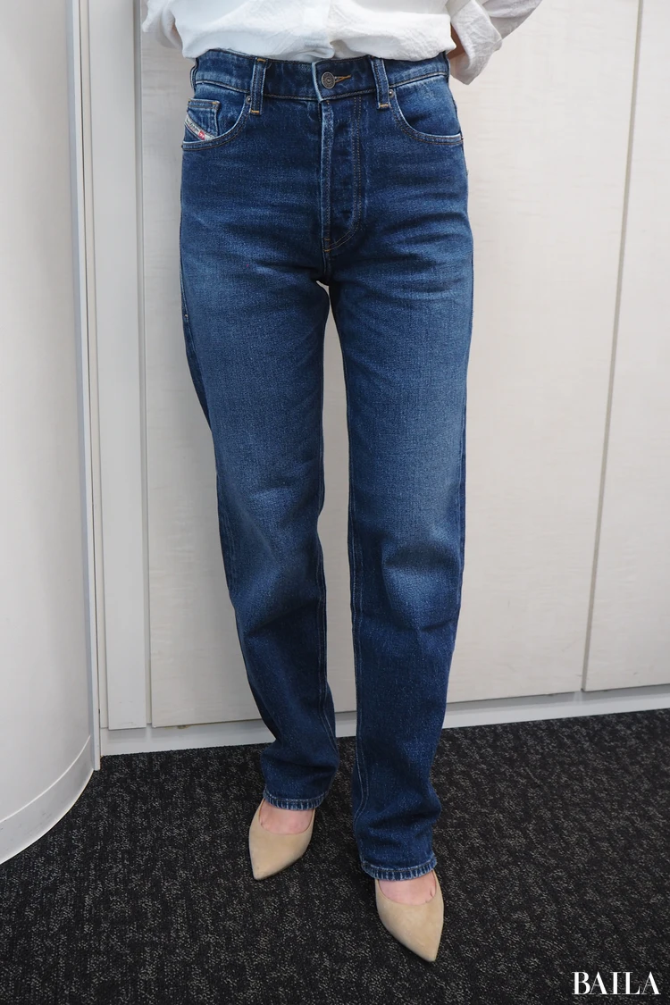 シルエット:「ルーズすぎない」テーパードで大人の体型にもフィット