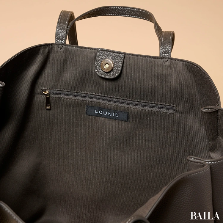 ルーニィ　舟形トートバッグ　内側　ファスナーポケット