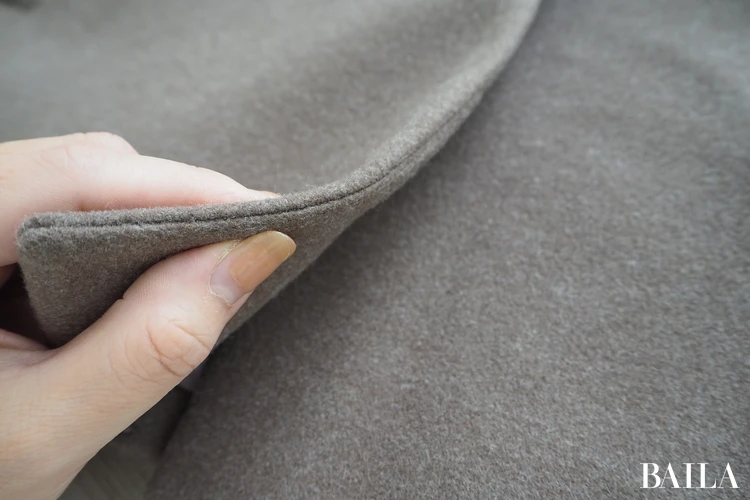 青山商事　スーツスクエア　CHANTOWA ウールライクノーカラーコート　￥21890　ブラウン　サイズ38　質感