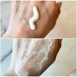 スキンアクア　ヒアルロンセラムUV ￥1320（編集部調べ）　実際に塗ってみた