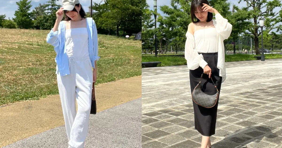 みんな持ってる⁈UNIQLO(ユニクロ)エアリズムコットンブラチューブトップを使った2コーデ