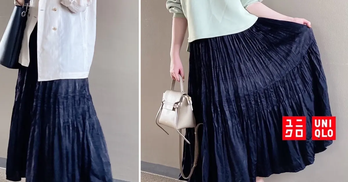 ユニクロ秋冬 秋口まで使える 新作プリーツスカートを着回し Baila