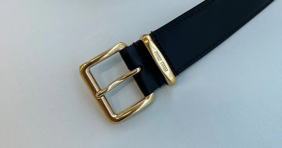 値下げしました！ miumiu ベルト Miu Miu レザーベルト | ブラック | FARFETCH JP