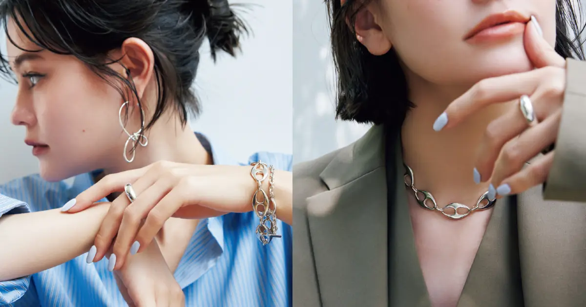 日常でモード感を満喫したい“インパクト地金派”のジュエリーセット