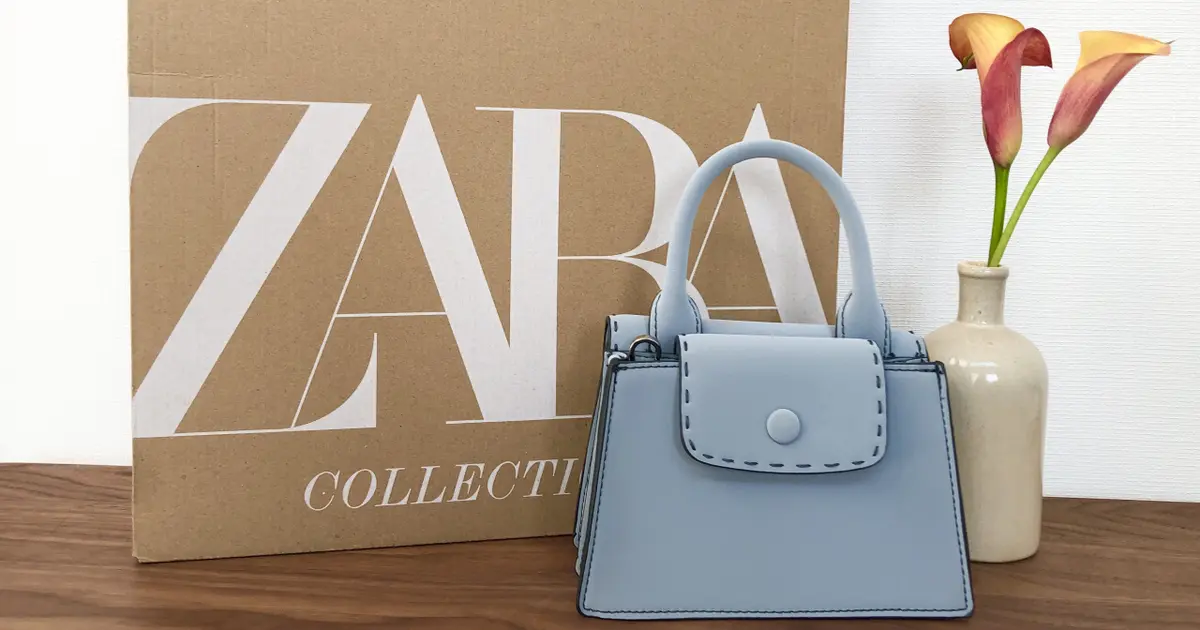 ZARA リアルレザー　ミニバッグ　ブルー ZARA】爽やかブルーの「ミニバッグ」をコーデの味方に♡ - 【ftn】
