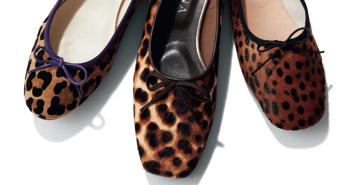 ヒールが可愛い♡ケイトスペード レオパード柄 ハラコレザー フラットシューズ36 ヒールが可愛い♡ケイトスペード レオパード柄 ハラコレザー