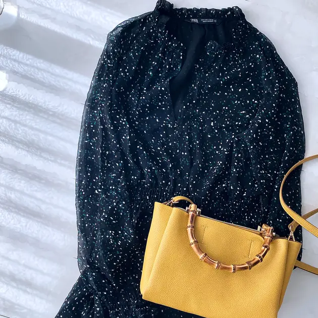 Zaraワンピ イエローバッグで春コーデ 今月号の付録紹介 Baila