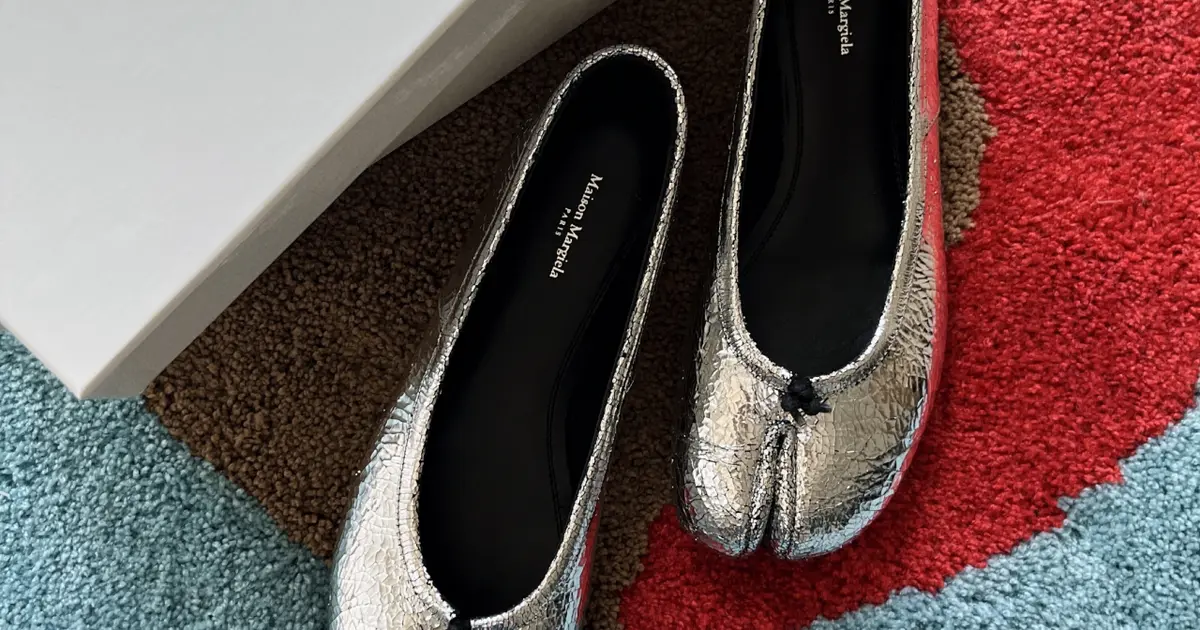 マルジェラ tabi タビ バレエ メタリック スパンコール シルバー 36 Maison Margiela（メゾンマルジェラ） パンプス タビ ブロークンミラー