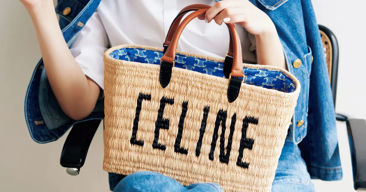 aya CELINE かごバッグ セリーヌのかごバッグ】乙女心をくすぐる、端正なバスケットシルエット