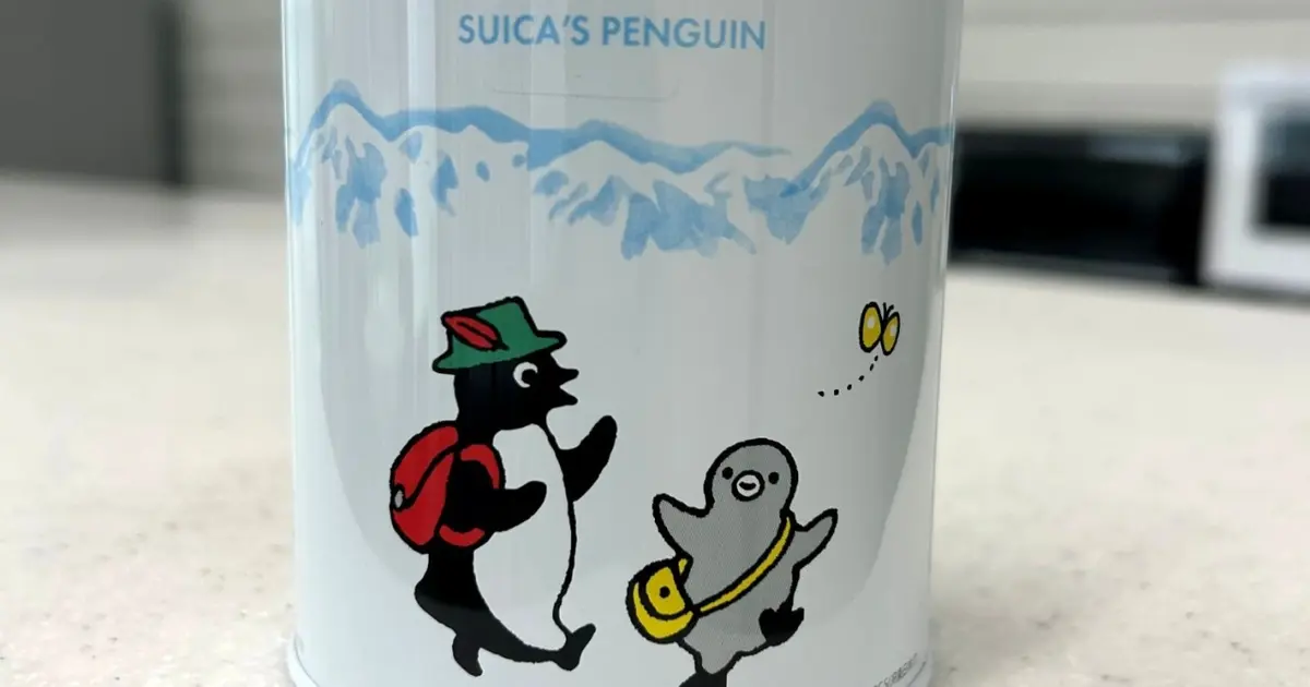 信州 長野土産】Suica（スイカ）のペンギン×雷鳥の里ガーゼタオル缶