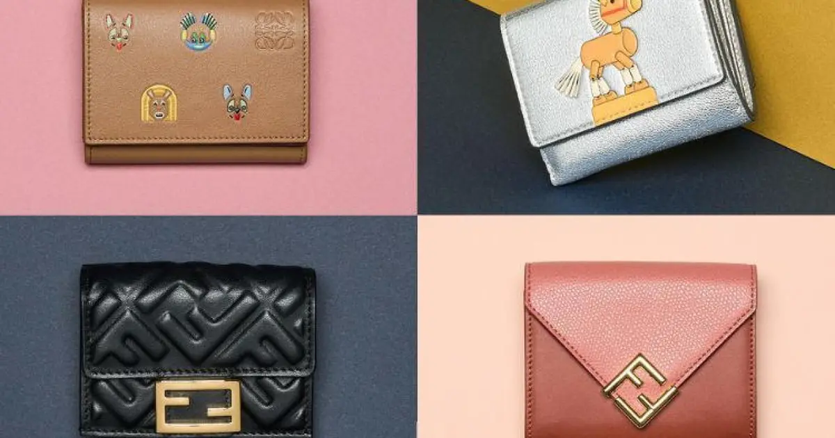 ブランドバッグ・財布・小物30点　まとめ売り 外がま口の三つ折財布 ブラウン｜JOLI ALL LEATHER ITEMS（ジョリ