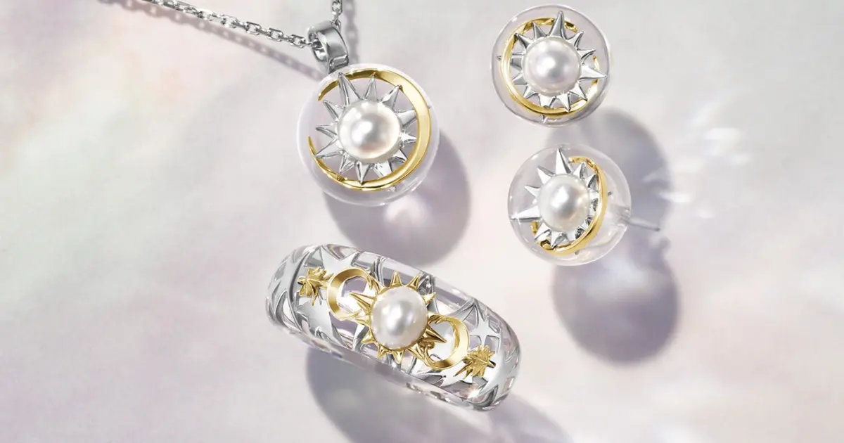 K*i様 美品 STAR JEWELRY SV925 パール ストーン アクリル 数量限定】CLEAR PEARL HOOP PIERCED EARRINGS(S)(2JP1018)K10YG