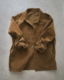 ユニクロ　UNIQLO　メンズ　MEN　コーデュロイジャケット　ブラウン　トレンド　カラー