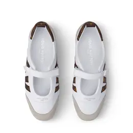 新作ウィメンズシューズ｢LV スニーカリーナ メリージェーン｣ホワイト　アッパー