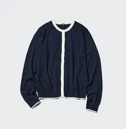 UVカットクルーネックカーディガン（UPF25）￥2990