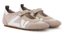 新作ウィメンズシューズ｢LV スニーカリーナ メリージェーン｣　ベージュ　サイド