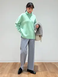 PLUS STYLE ワイドパンツ（ウォームリザーブ）