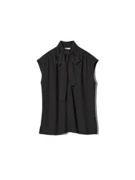UNIQLO F.RISSO　ユニクロエフ・リッソ　ボウタイブラウスノースリーブ￥2990