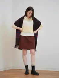 ユニクロ　UNIQLO JW ANDERSON アンダーソン　コラボ　コレクション　2025 秋冬　おすすめ　人気　コーデ　ラムポロセーター