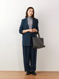 PLST　HARUNOBUMURATA プラステ　ハルノブムラタ　秋　冬　11月28日　発売　大人気　コラボ　第二弾　ウールブレンドオーバーサイズジャケット　ウールブレンドワイドテーパードパンツ　セットアップ　コーデ