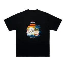 ちいかわ×オリオンビール シーサーのおみやげやさん Tシャツ ブラック_カンパ～イ裏