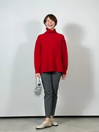 GU PLST 秋冬　新作コーデ　カジュアルコーデ　通勤コーデ セーター