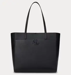 ローレン ラルフ ローレン　ペブルド レザー ラージ Cameryn トート バッグ　ブラック