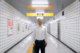 映画　８番出口　繰り返し登場する歩く男を演じる河内大和の写真