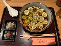 碑文谷　朝日屋　すだち蕎麦