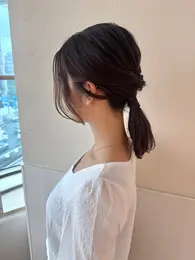 30代髪型・ミディアムのサイド