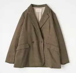ストラ　チェックテーラードジャコット　￥35200