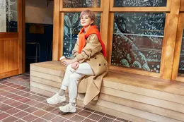 コンバース　ホランさん　着用画像　ホワイト