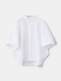 コットンブレンドハーフスリーブシャツ￥12000