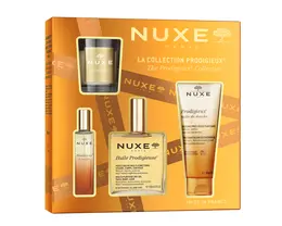 「ニュクス」ホリデーコフレ 2025  プロディジュー コレクション キット ￥8690（2025年11月12日数量限定発売） セット内容：プロディジュー オイル 100mL、プロディジュー シャワー オイル 100mL、プロディジュー ル オード パルファム 15mL、プロディジュー キャンドル 60g ＊2025年10月29日より店頭予約開始