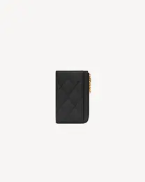 ジップ付きカードケース ブラック